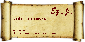 Száz Julianna névjegykártya