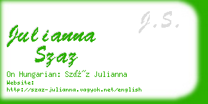 julianna szaz business card